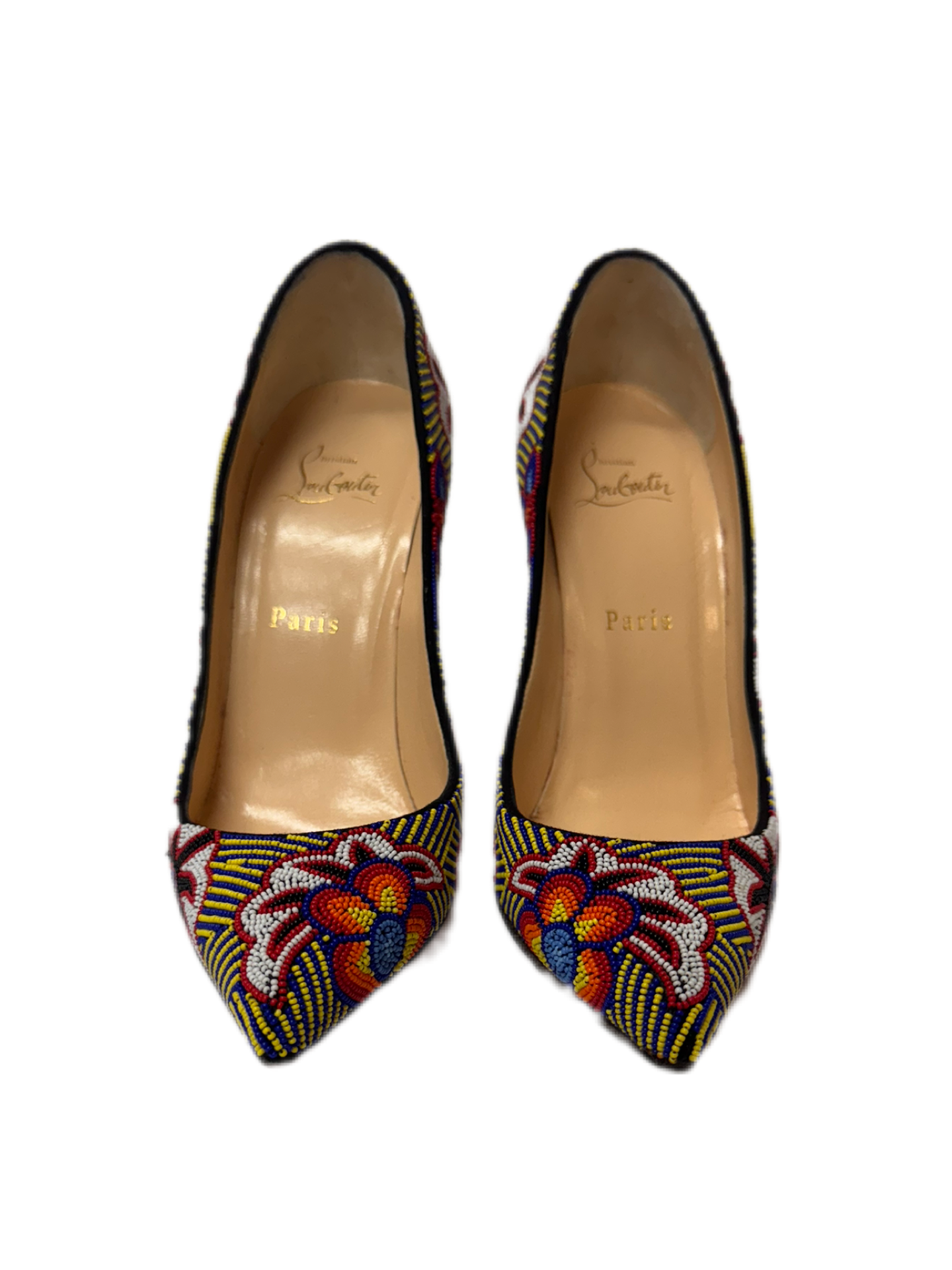 CHRISTIAN LOUBOUTIN Miss Taos Beaded Stilettos — Vicki's Secret